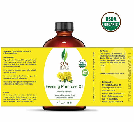 SVA ORGANICS - SVA ORGANICS Evening Primrose Oil 118Ml. - The Red Vitamin MX - Suplementos Alimenticios - {{ shop.shopifyCountryName }}