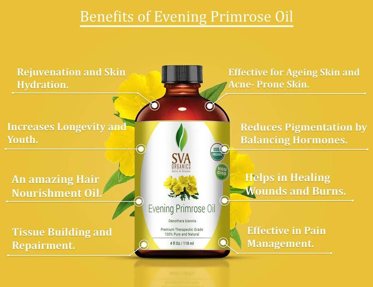 SVA ORGANICS - SVA ORGANICS Evening Primrose Oil 118Ml. - The Red Vitamin MX - Suplementos Alimenticios - {{ shop.shopifyCountryName }}