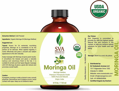 SVA ORGANICS - SVA Organics Moringa Oil 118Ml. - The Red Vitamin MX - Suplementos Alimenticios - {{ shop.shopifyCountryName }}