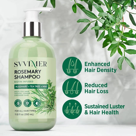 SVVIMER - Rosemary Hair Growth Shampoo 350Ml. - The Red Vitamin MX - Shampoo Para Cabello - {{ shop.shopifyCountryName }}