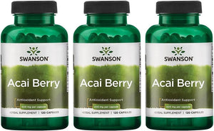 SWANSON - Swanson Acai Berry 500Mg. 120 Capsulas 3 Pack - The Red Vitamin MX - Suplementos Alimenticios - {{ shop.shopifyCountryName }}