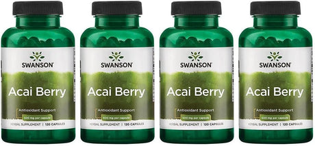 SWANSON - Swanson Acai Berry 500Mg. 120 Capsulas 4 Pack - The Red Vitamin MX - Suplementos Alimenticios - {{ shop.shopifyCountryName }}