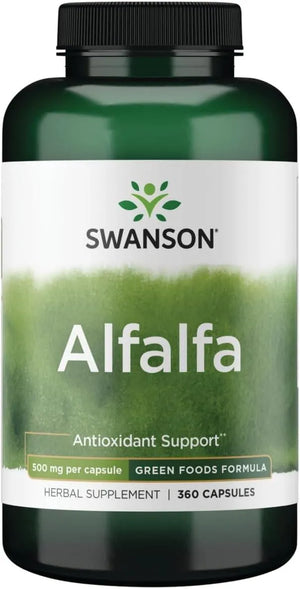 SWANSON - Swanson Alfalfa 500Mg. 360 Capsulas - The Red Vitamin MX - Suplementos Alimenticios - {{ shop.shopifyCountryName }}