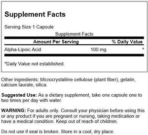 SWANSON - Swanson Alpha Lipoic Acid 100Mg. 120 Capsulas - The Red Vitamin MX - Suplementos Alimenticios - {{ shop.shopifyCountryName }}