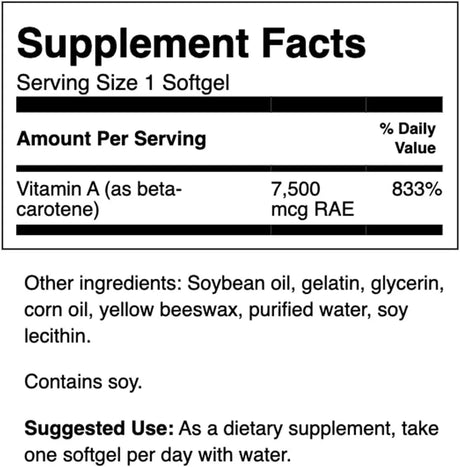 SWANSON - Swanson Beta-Carotene Vitamin A 25000 IU 300 Capsulas Blandas 2 Pack - The Red Vitamin MX - Suplementos Alimenticios - {{ shop.shopifyCountryName }}