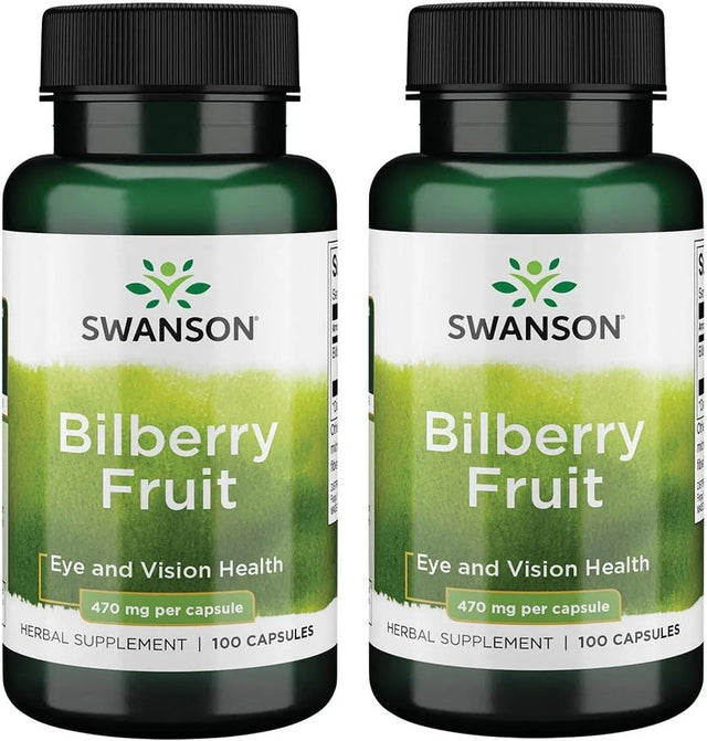 SWANSON - Swanson Bilberry Fruit 470Mg. 100 Capsulas 2 Pack - The Red Vitamin MX - Suplementos Alimenticios - {{ shop.shopifyCountryName }}