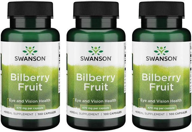 SWANSON - Swanson Bilberry Fruit 470Mg. 100 Capsulas 3 Pack - The Red Vitamin MX - Suplementos Alimenticios - {{ shop.shopifyCountryName }}