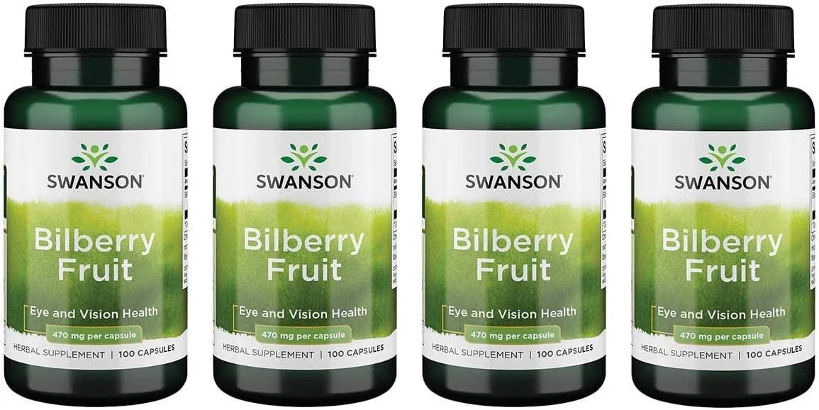 SWANSON - Swanson Bilberry Fruit 470Mg. 100 Capsulas 4 Pack - The Red Vitamin MX - Suplementos Alimenticios - {{ shop.shopifyCountryName }}