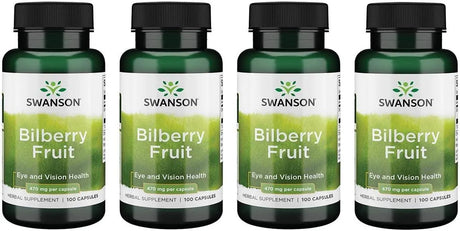 SWANSON - Swanson Bilberry Fruit 470Mg. 100 Capsulas 4 Pack - The Red Vitamin MX - Suplementos Alimenticios - {{ shop.shopifyCountryName }}