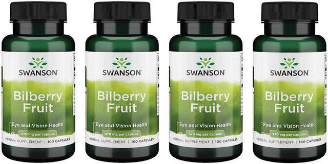 SWANSON - Swanson Bilberry Fruit 470Mg. 100 Capsulas 4 Pack - The Red Vitamin MX - Suplementos Alimenticios - {{ shop.shopifyCountryName }}