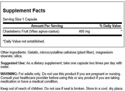 SWANSON - Swanson Chasteberry Fruit 400Mg. 120 Capsulas 2 Pack - The Red Vitamin MX - Suplementos Alimenticios - {{ shop.shopifyCountryName }}