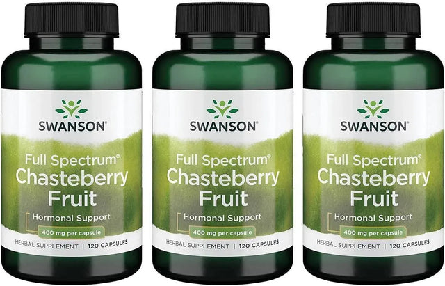 SWANSON - Swanson Chasteberry Fruit 400Mg. 120 Capsulas 3 Pack - The Red Vitamin MX - Suplementos Alimenticios - {{ shop.shopifyCountryName }}