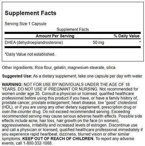 SWANSON - Swanson DHEA-Natural Supplement 50Mg. 120 Capsulas - The Red Vitamin MX - Suplementos Alimenticios - {{ shop.shopifyCountryName }}