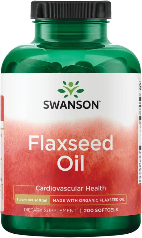 SWANSON - Swanson Flaxseed Oil 1000Mg. 200 Capsulas Blandas - The Red Vitamin MX - Suplementos Alimenticios - {{ shop.shopifyCountryName }}