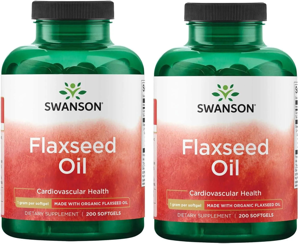 SWANSON - Swanson Flaxseed Oil 1000Mg. 400 Capsulas Blandas - The Red Vitamin MX - Suplementos Alimenticios - {{ shop.shopifyCountryName }}