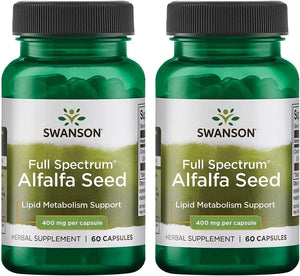 SWANSON - Swanson Full Spectrum Alfalfa Seed 400Mg. 60 Capsulas 2 Pack - The Red Vitamin MX - Suplementos Alimenticios - {{ shop.shopifyCountryName }}