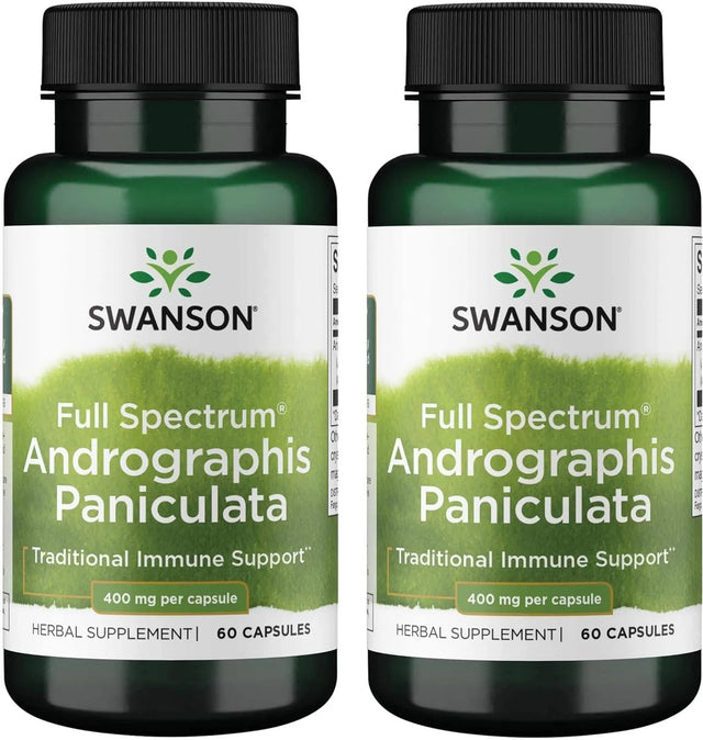 SWANSON - Swanson Full Spectrum Andrographis Paniculata 400Mg. 60 Capsulas 2 Pack - The Red Vitamin MX - Suplementos Alimenticios - {{ shop.shopifyCountryName }}