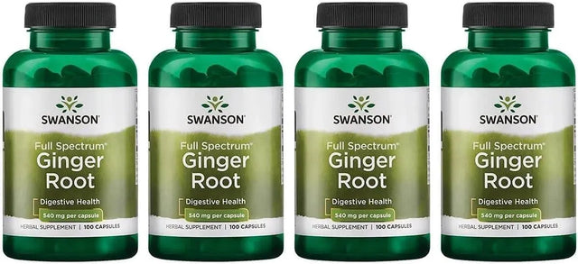 SWANSON - Swanson Full Spectrum Ginger Root 540Mg. 100 Capsulas 4 Pack - The Red Vitamin MX - Suplementos Alimenticios - {{ shop.shopifyCountryName }}