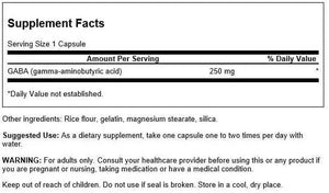 SWANSON - Swanson GABA Gamma Amino Acidbutyric Acid 250Mg. 60 Capsulas 2 Pack - The Red Vitamin MX - Suplementos Alimenticios - {{ shop.shopifyCountryName }}