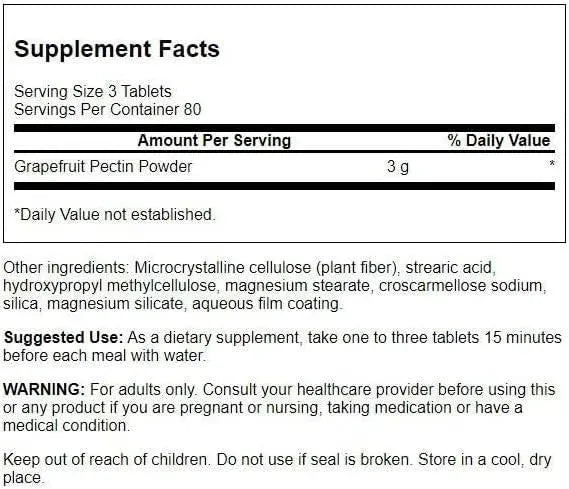 SWANSON - Swanson Grapefruit Pectin 1000Mg. 240 Tabletas - The Red Vitamin MX - Suplementos Alimenticios - {{ shop.shopifyCountryName }}