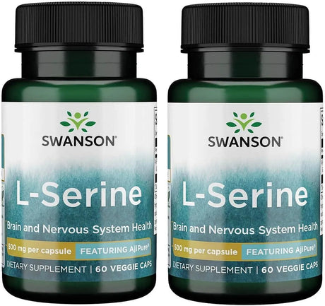 SWANSON - Swanson L-Serine 500Mg. 60 Capsulas 2 Pack - The Red Vitamin MX - Suplementos Alimenticios - {{ shop.shopifyCountryName }}