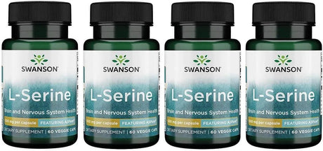 SWANSON - Swanson L-Serine 500Mg. 60 Capsulas 4 Pack - The Red Vitamin MX - Suplementos Alimenticios - {{ shop.shopifyCountryName }}