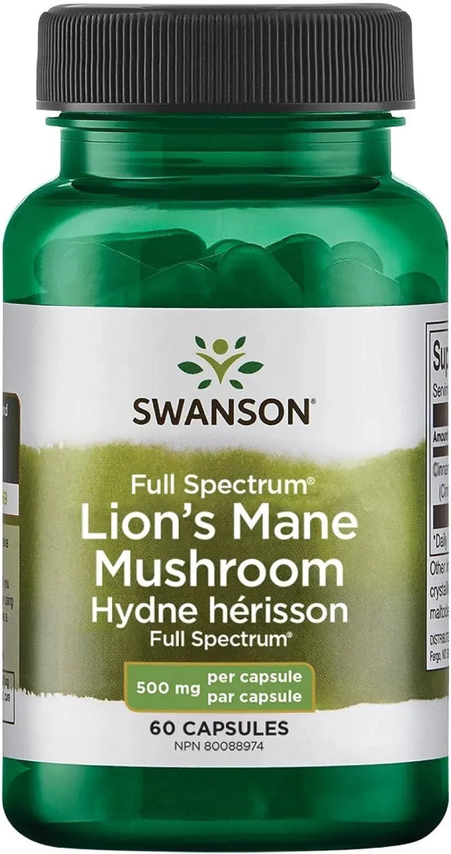 SWANSON - Swanson Lion's Mane Mushroom 500Mg. 60 Capsulas - The Red Vitamin MX - Suplementos Alimenticios - {{ shop.shopifyCountryName }}