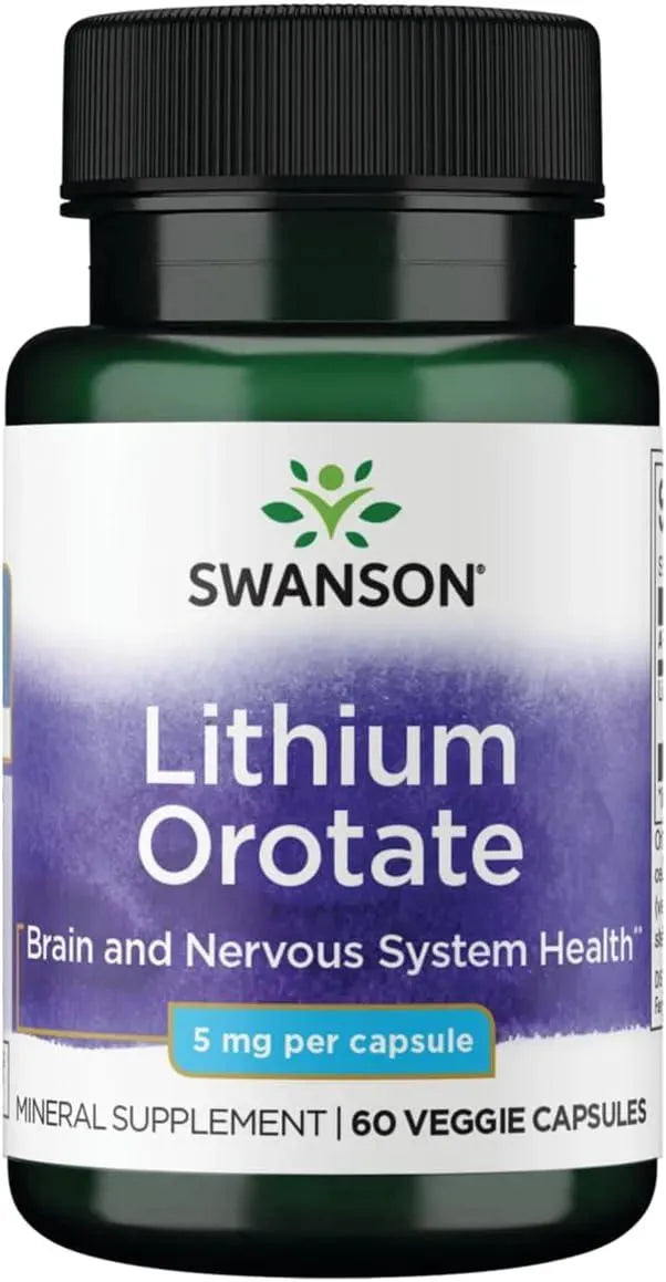 SWANSON - Swanson Lithium Orotate 5Mg. 60 Capsulas - The Red Vitamin MX - Suplementos Alimenticios - {{ shop.shopifyCountryName }}