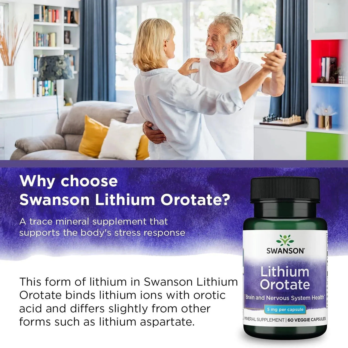 SWANSON - Swanson Lithium Orotate 5Mg. 60 Capsulas - The Red Vitamin MX - Suplementos Alimenticios - {{ shop.shopifyCountryName }}