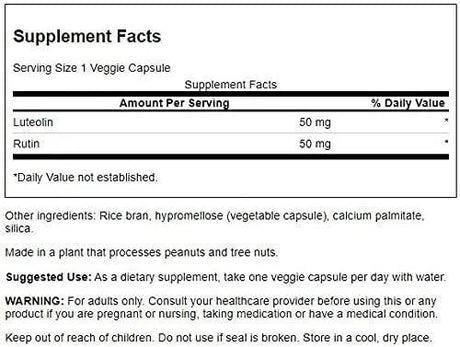 SWANSON - Swanson Luteolin Complex w/Rutin 30 Capsulas 4 Pack - The Red Vitamin MX - Suplementos Alimenticios - {{ shop.shopifyCountryName }}