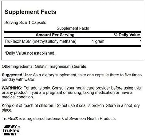 SWANSON - Swanson MSM 1000Mg. 240 Capsulas 2 Pack - The Red Vitamin MX - Suplementos Alimenticios - {{ shop.shopifyCountryName }}