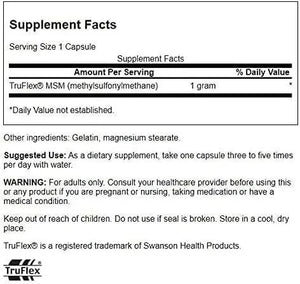 SWANSON - Swanson MSM 1000Mg. 240 Capsulas - The Red Vitamin MX - Suplementos Alimenticios - {{ shop.shopifyCountryName }}