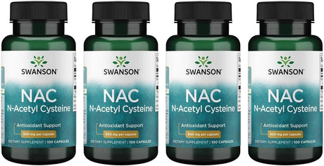 SWANSON - Swanson NAC N-Acetyl Cysteine 600Mg. 400 Capsulas - The Red Vitamin MX - Suplementos Alimenticios - {{ shop.shopifyCountryName }}