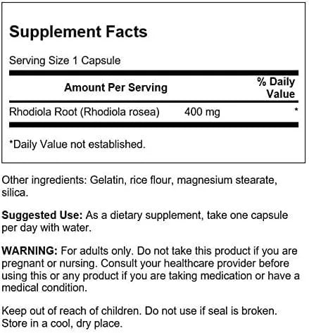 SWANSON - Swanson Rhodiola Rosea Root 400Mg. 100 Capsulas - The Red Vitamin MX - Suplementos Alimenticios - {{ shop.shopifyCountryName }}