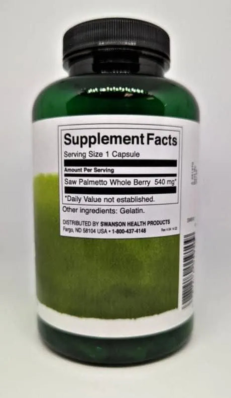 SWANSON - Swanson Saw Palmetto Herbal Supplement 540Mg. 250 Capsulas - The Red Vitamin MX - Suplementos Alimenticios - {{ shop.shopifyCountryName }}