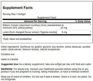 SWANSON - Swanson Standardized Lutein & Bilberry 120 Capsulas Blandas - The Red Vitamin MX - Suplementos Alimenticios - {{ shop.shopifyCountryName }}