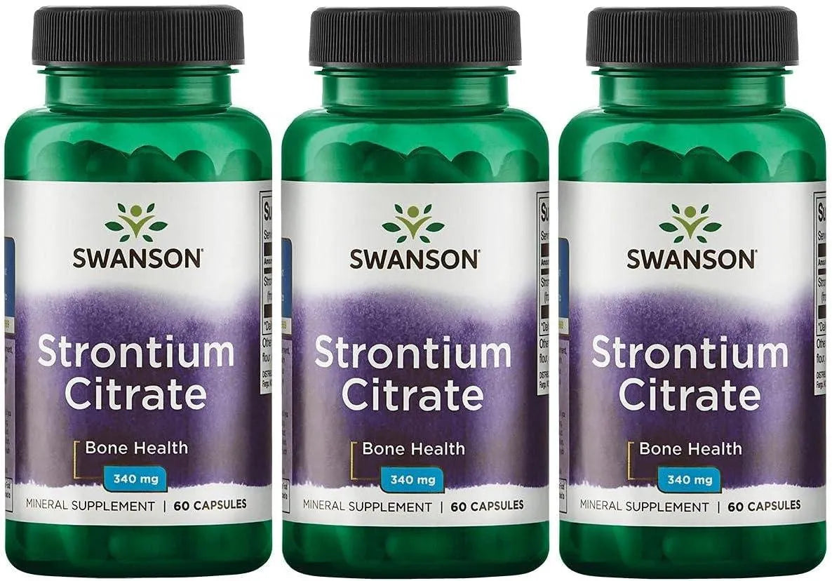 SWANSON - Swanson Strontium Citrate 340Mg. 60 Capsulas 3 Pack - The Red Vitamin MX - Suplementos Alimenticios - {{ shop.shopifyCountryName }}