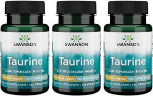 SWANSON - Swanson Taurine 500Mg. 60 Capsulas 3 Pack - The Red Vitamin MX - Suplementos Alimenticios - {{ shop.shopifyCountryName }}