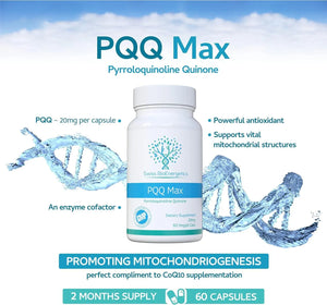 SWISS BIOENERGETICS - Swiss Bioenergetics PQQ Max 20Mg. 60 Capsulas - The Red Vitamin MX - Suplementos Alimenticios - {{ shop.shopifyCountryName }}