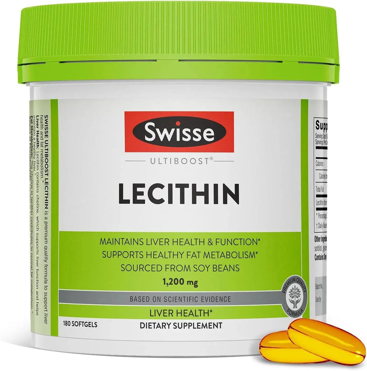 SWISSE - Swisse Soy Lecithin 1200Mg. 180 Capsulas Blandas - The Red Vitamin MX - Suplementos Alimenticios - {{ shop.shopifyCountryName }}