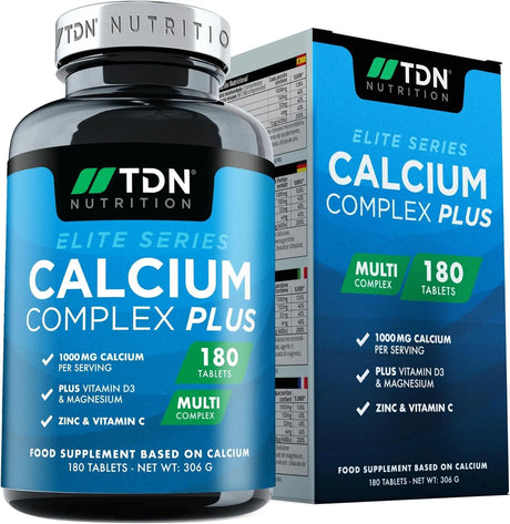 TDN NUTRITION - TDN Nutrition Calcium and Vitamin D 180 Tabletas - The Red Vitamin MX - Suplementos Alimenticios - {{ shop.shopifyCountryName }}