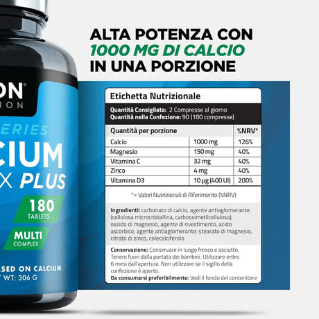 TDN NUTRITION - TDN Nutrition Calcium and Vitamin D 180 Tabletas - The Red Vitamin MX - Suplementos Alimenticios - {{ shop.shopifyCountryName }}