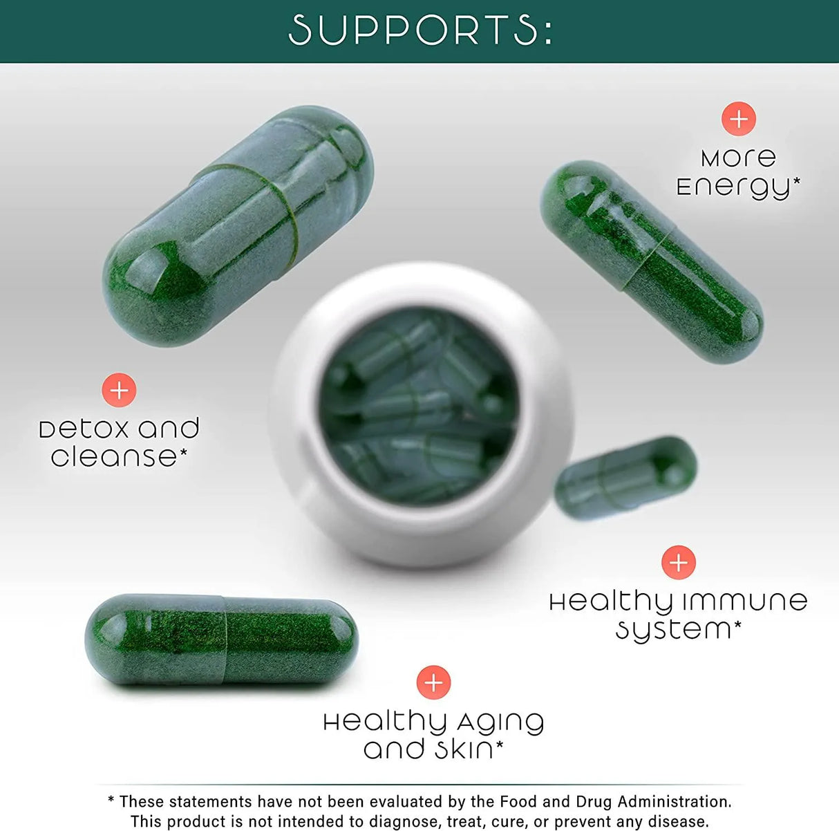 TEAVELI - Teaveli Organic Spirulina and Chlorella Capsules 90 Capsulas - The Red Vitamin MX - Suplementos Alimenticios - {{ shop.shopifyCountryName }}