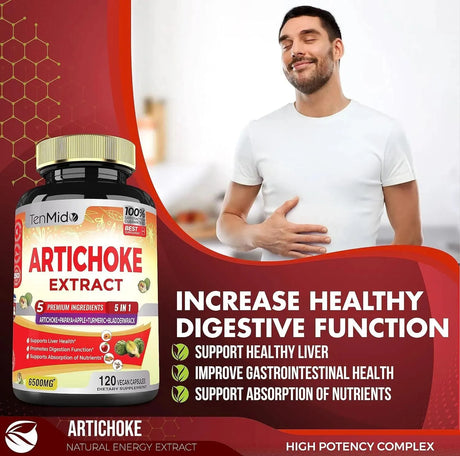 TENMIDO - Tenmido Artichoke Extract 6500Mg. 120 Capsulas - The Red Vitamin MX - Suplementos Alimenticios - {{ shop.shopifyCountryName }}