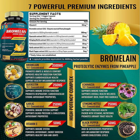 TENMIDO - Tenmido Bromelain Extract 4600Mg. 90 Capsulas - The Red Vitamin MX - Suplementos Alimenticios - {{ shop.shopifyCountryName }}