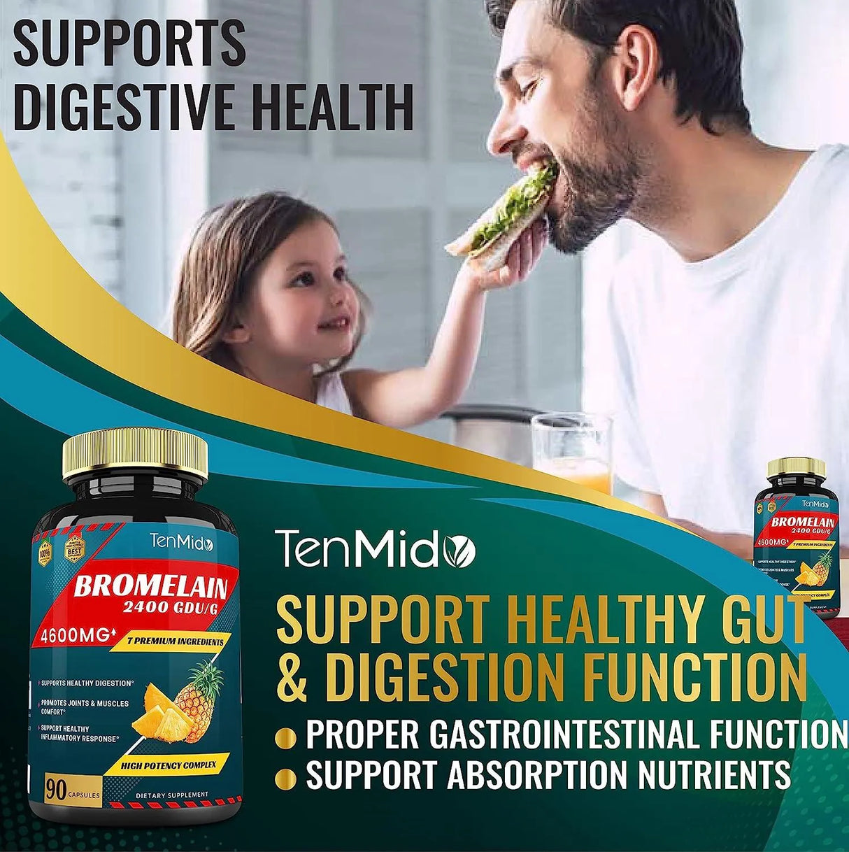 TENMIDO - Tenmido Bromelain Extract 4600Mg. 90 Capsulas - The Red Vitamin MX - Suplementos Alimenticios - {{ shop.shopifyCountryName }}