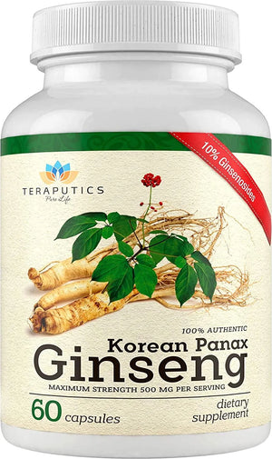 TERAPUTICS - Teraputics Authentic Korean Panax Ginseng Dietary Supplement 500Mg. 60 Capsulas - The Red Vitamin MX - Suplementos Alimenticios - {{ shop.shopifyCountryName }}