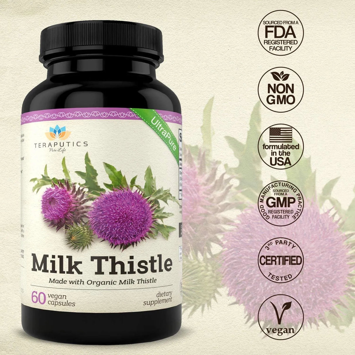 TERAPUTICS - Teraputics Organic Milk Thistle 2000Mg. 60 Capsulas - The Red Vitamin MX - Suplementos Alimenticios - {{ shop.shopifyCountryName }}