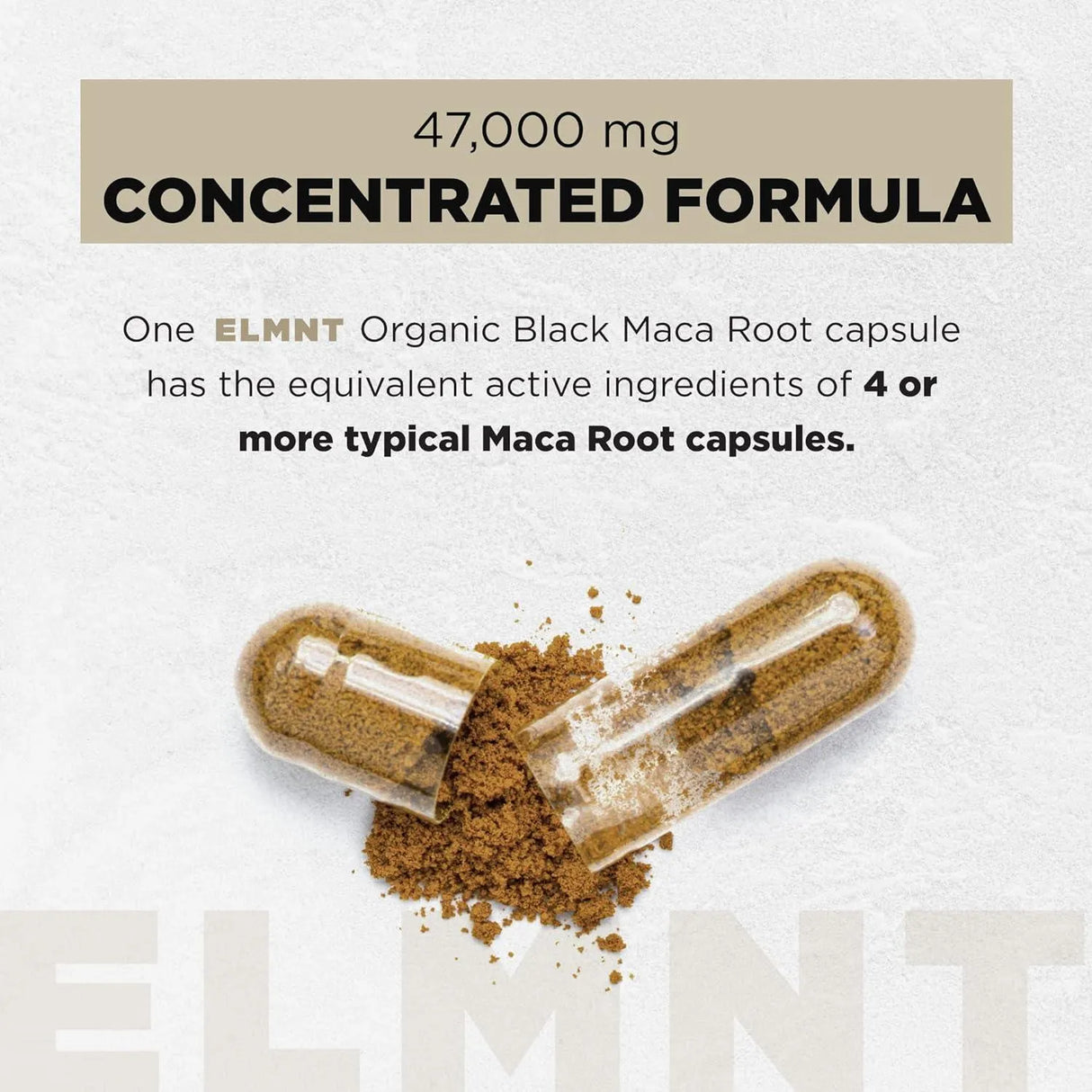 TERRA ELMNT - ELMNT Strength Organic Black Maca Root with Ashwagandha 60 Capsulas - The Red Vitamin MX - Suplementos Alimenticios - {{ shop.shopifyCountryName }}