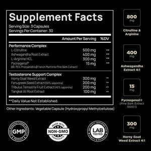 TERRA ELMNT - Terra Elmnt Ashwagandha, Tongkat Ali, Pycnogenol, Tribulus 21800Mg. 90 Capsulas - The Red Vitamin MX - Suplementos Alimenticios - {{ shop.shopifyCountryName }}